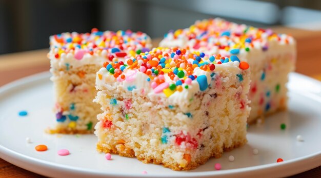 Pastel de bocadillo de confeti con salpicaduras y glaseado