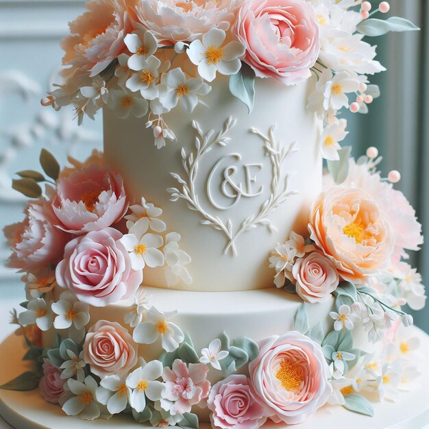 Foto pastel de bodas