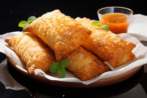 pastel brasileiro frito lanche recheado com carne e queijo