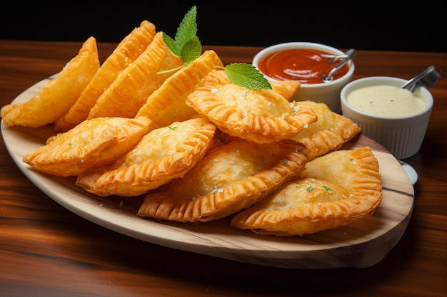 pastel brasileiro frito lanche recheado com carne e queijo