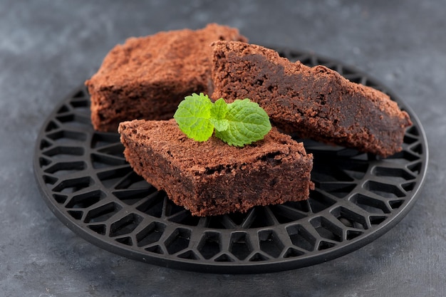 pastel de brownie de chocolate