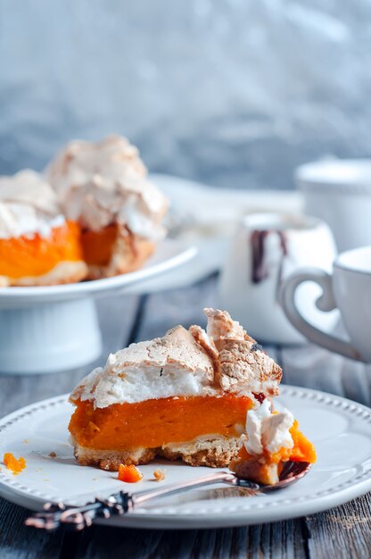 pastel de calabaza con merengue