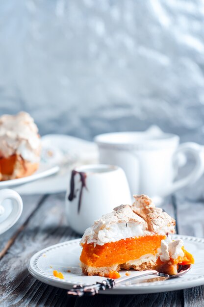 pastel de calabaza con merengue