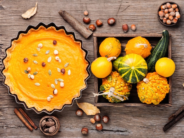 Pastel de calabaza de otoño