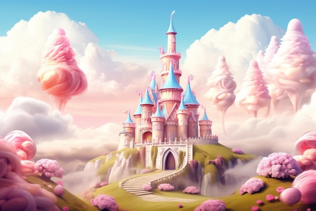 Pastel Candyland con IA generativa de Ice Castle