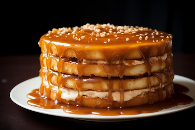 Pastel de caramelo y picazón