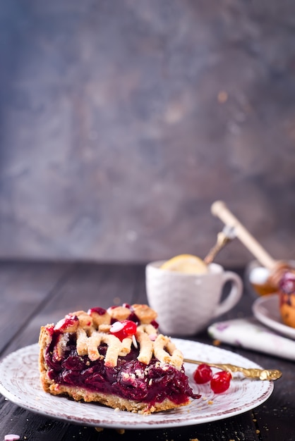 Pastel casero de cereza