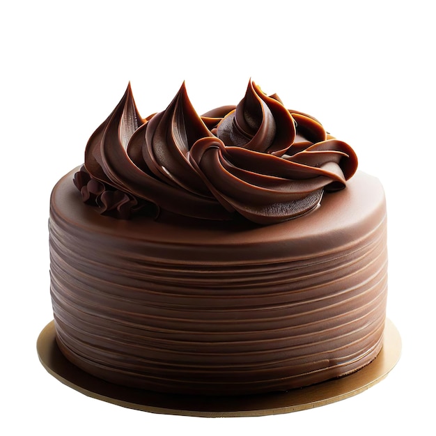 pastel de chocolate aislado sobre fondo blanco se puede utilizar para invitaciones de felicitación