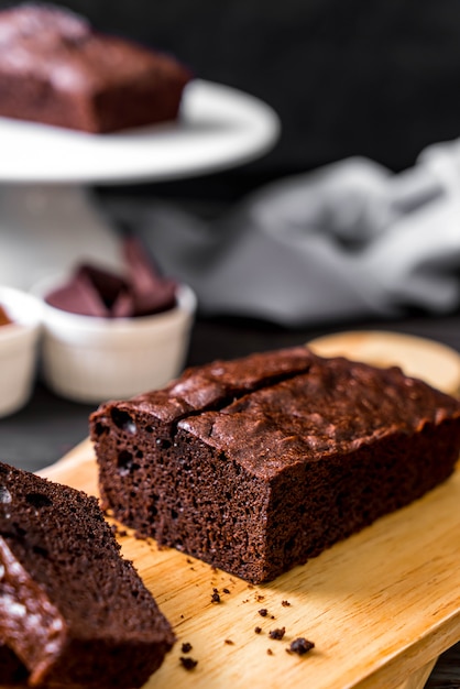 Foto pastel de chocolate brownie