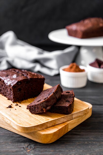 pastel de chocolate brownie