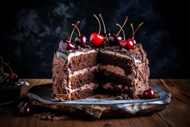 pastel de chocolate selva negra