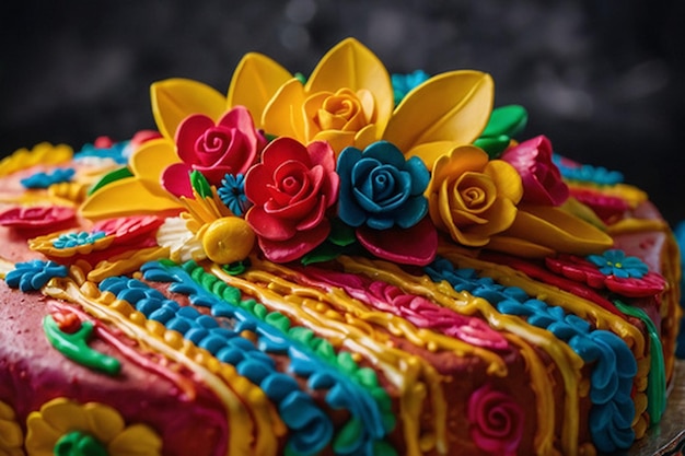 Foto el pastel del cinco de mayo inspirado en fiesta