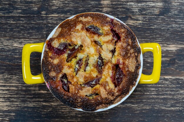 Pastel de ciruela orgánico casero