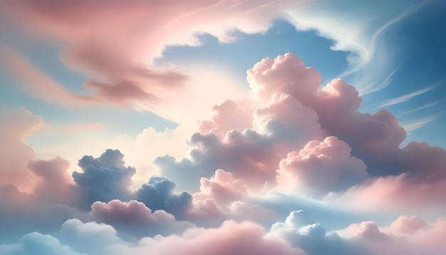 Pastel Cloudscape Digitale Malerei Himmel Illustration Himmel Hintergrund Grafik Naturdesign