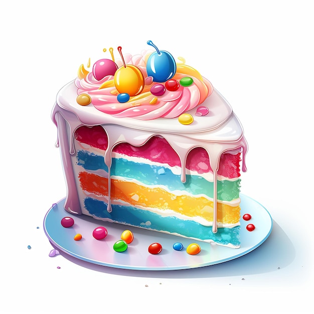 un pastel colorido con la palabra arco iris en él