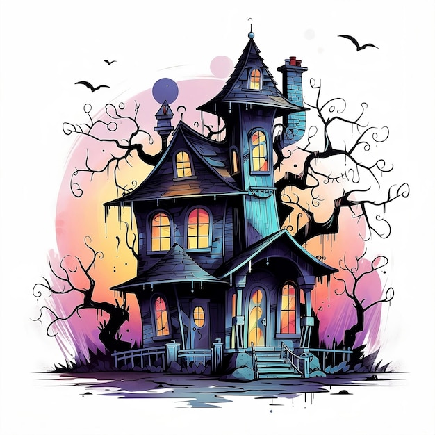 Pastel_colours_cartoon_style_haunted_halloween