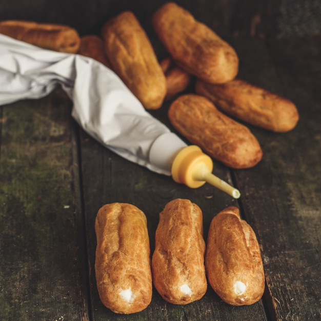 pastel de crema de choux