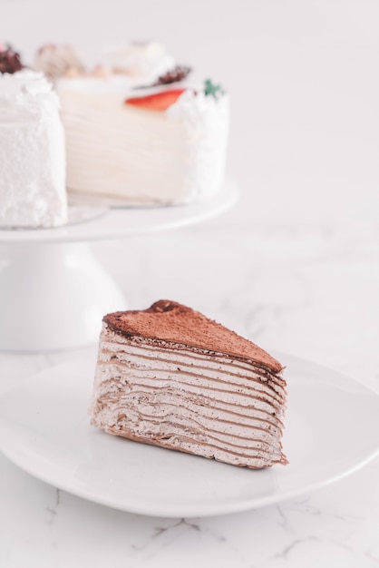 pastel de crepe de chocolate