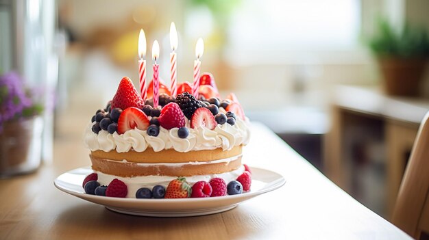 Pastel de cumpleaños casero en la casa de campo inglesa cocina de cabaña comida y receta de horneado de vacaciones