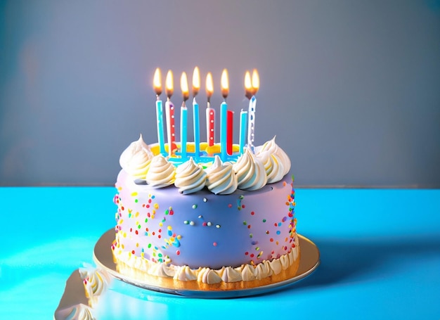 pastel de cumpleaños en el fondo de la fiesta