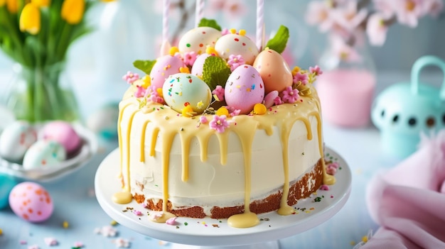 pastel de cumpleaños de Pascua