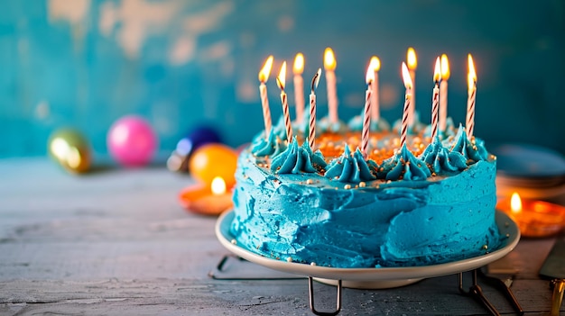 pastel de cumpleaños con velas