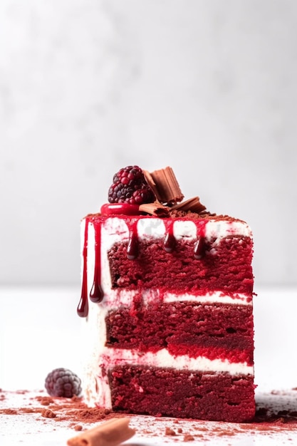 pastel de veludo vermelho