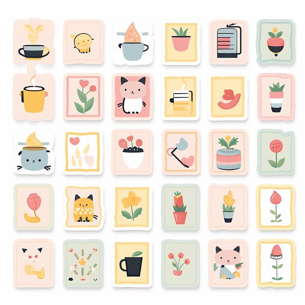 Pastel Delicias Diarias Lindo Icono Pegatinas Clip Arts Ilustraciones