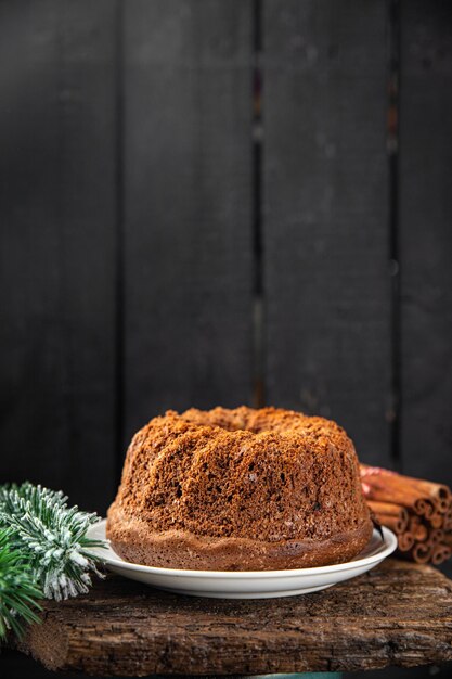 pastel dulce regalo de navidad sabor a chocolate año nuevo hornear manjares comida bocadillo