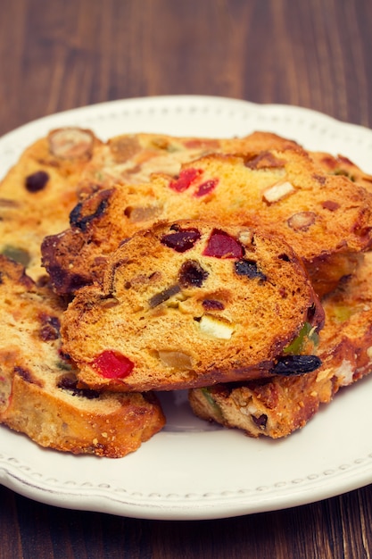 Pastel de fruta portuguesa seca bolo rei