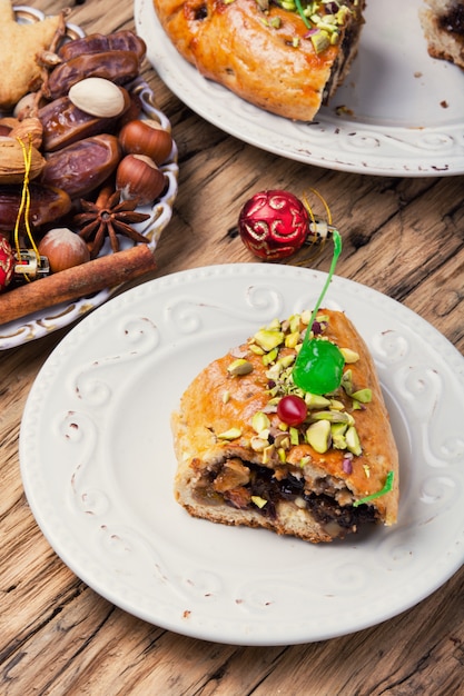 Pastel de frutas oriental