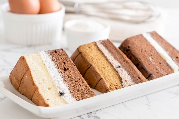 pastel de gasa en la mesa