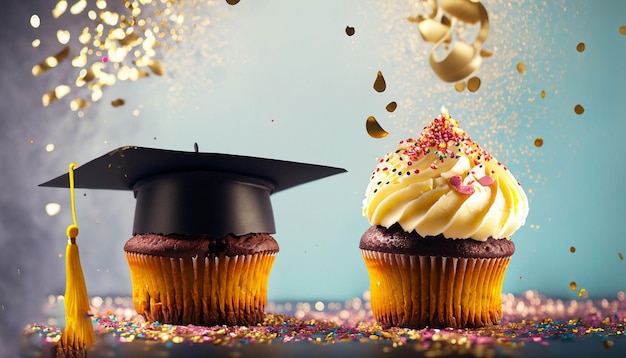 Foto pastel de graduación con gorra escolar, diploma y rosas rojas con texto. habitación para copiar.