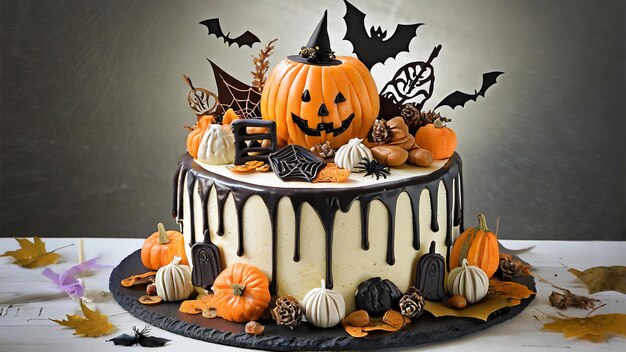 El pastel de Halloween.