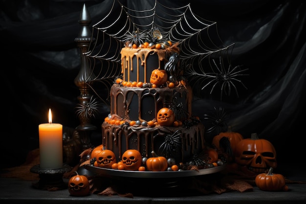 El pastel de Halloween.