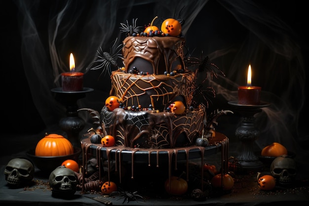 El pastel de Halloween.