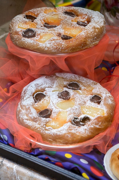 Pastel de hojaldre de ensaimada, Palma, Mallorca, España