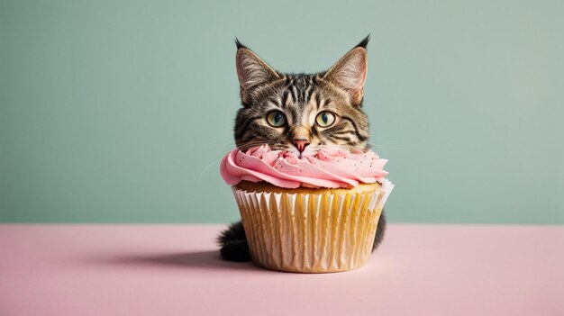 Un pastel inspirado en el gato Un dulce regalo con una sorpresa felina