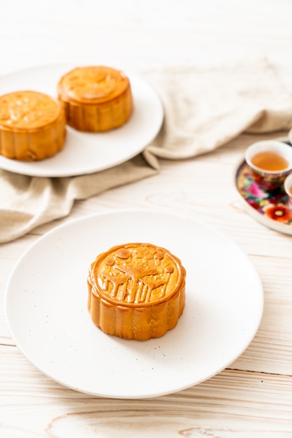 Pastel de luna china para el festival chino de mediados de otoño