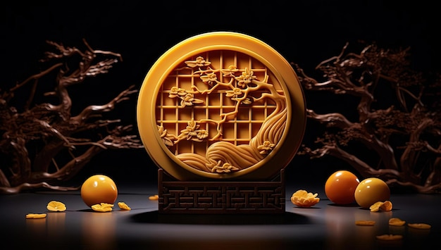 el pastel de luna proviene de la cultura tradicional china al estilo del ámbar claro