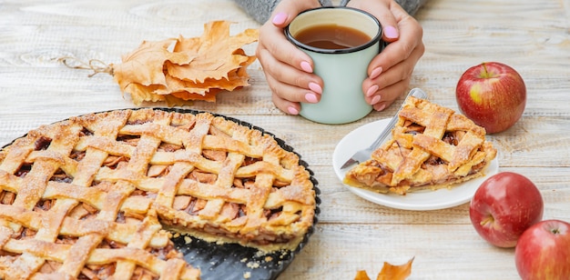 Pastel con manzanas y canela