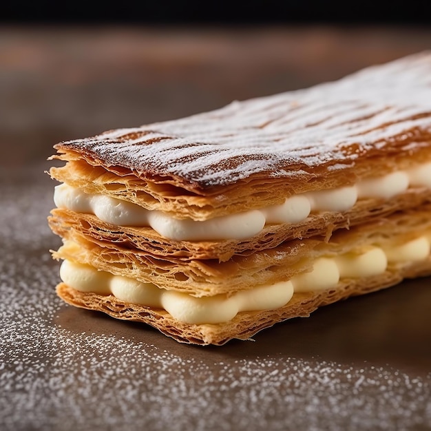 pastel de una milla de hoja