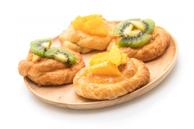 pastel de naranja y kiwi