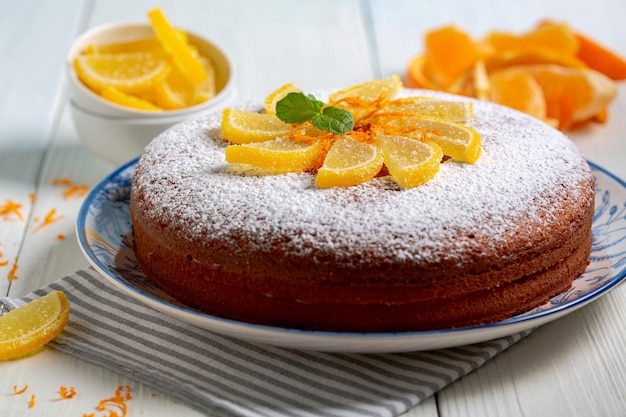 Pastel de naranja tradicional italiano