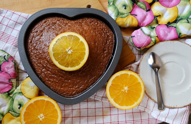 pastel de naranja