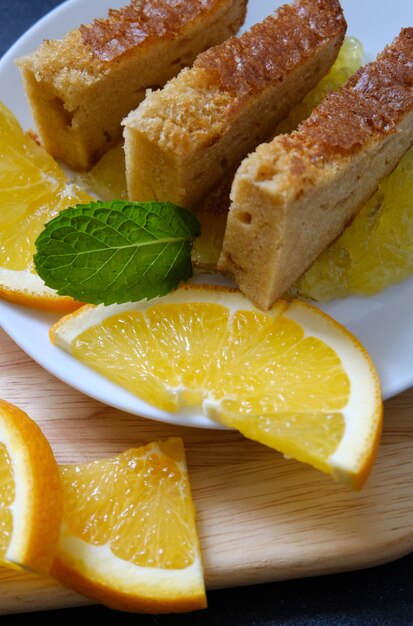 pastel de naranja