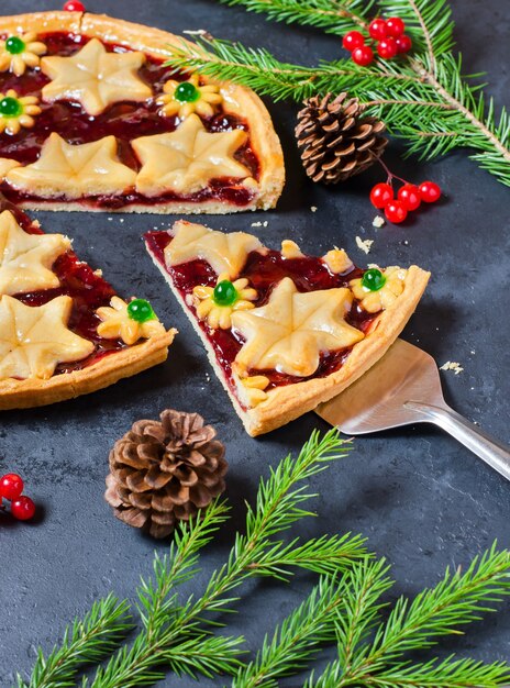 Pastel de Navidad con mermelada casera