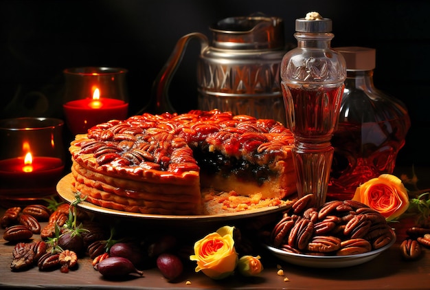 Pastel de nueces con nueces