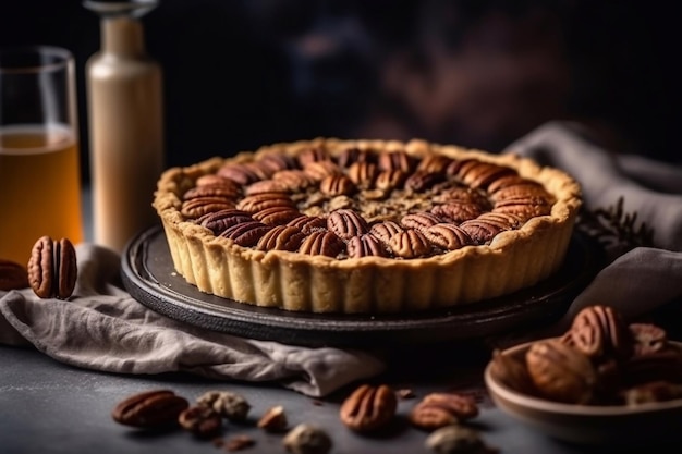 Pastel de nuez Pasteles tradicionales Cocina americana IA generativa