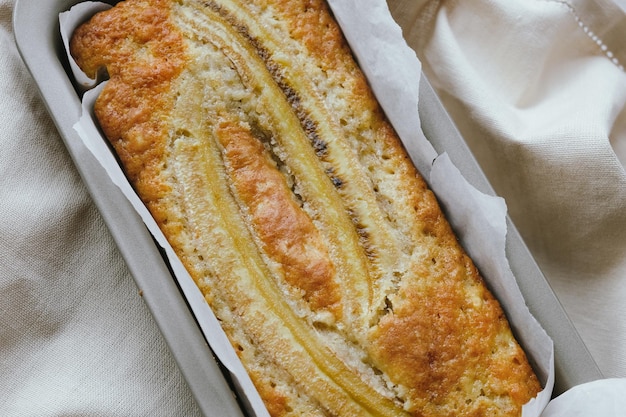 Pastel de pan de plátano